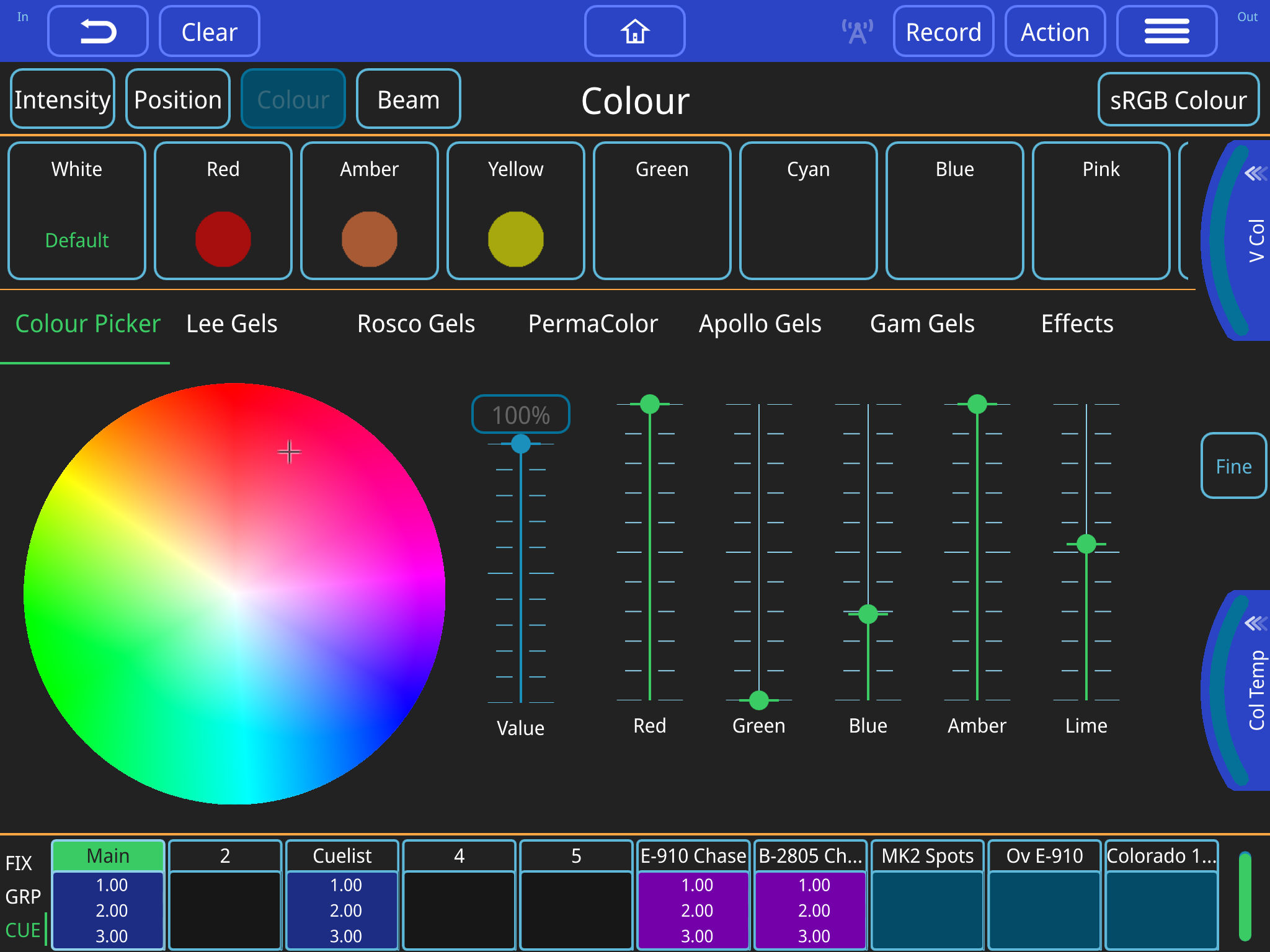 All Emitters Colour Window