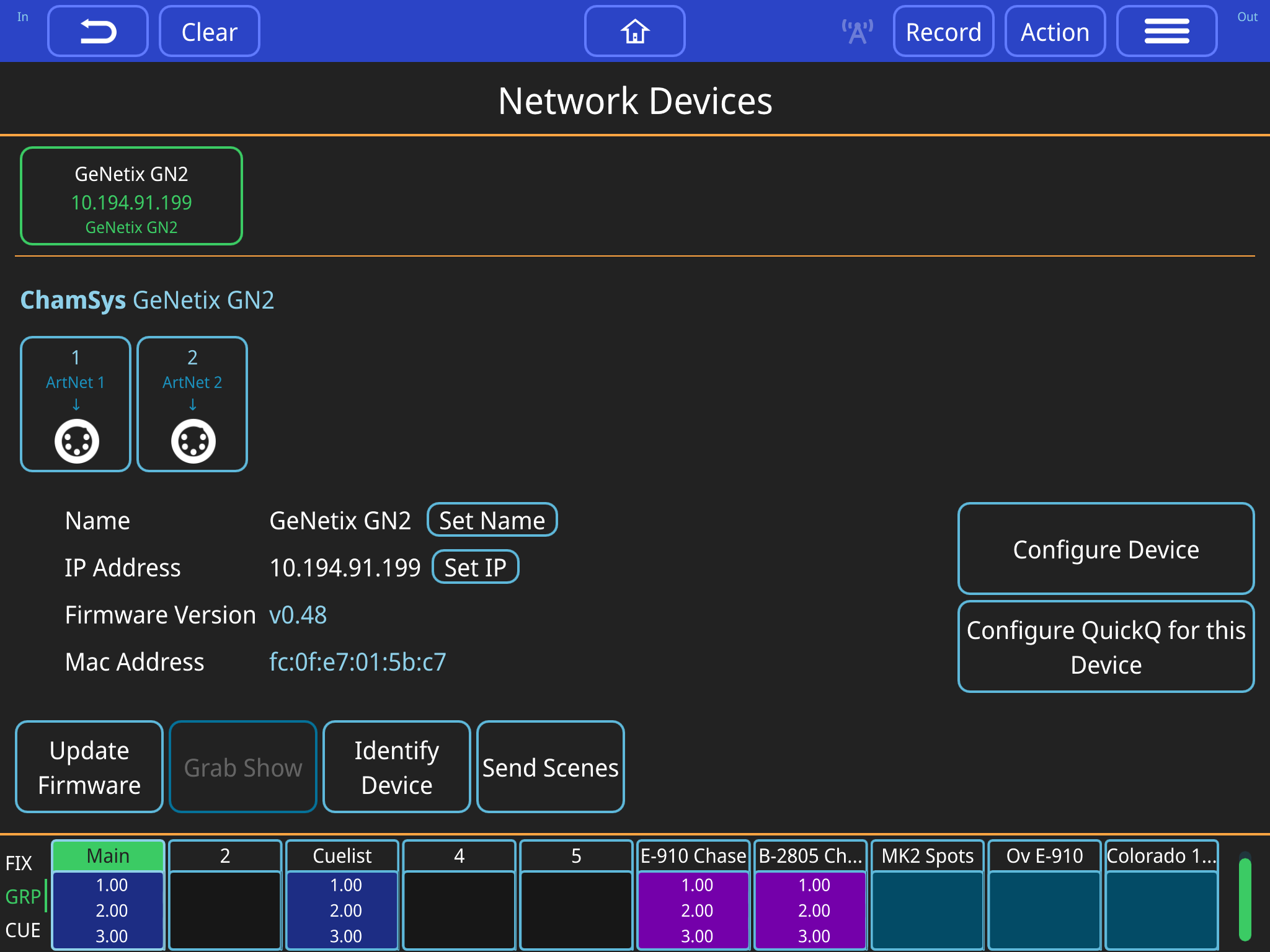 Network Devices Window