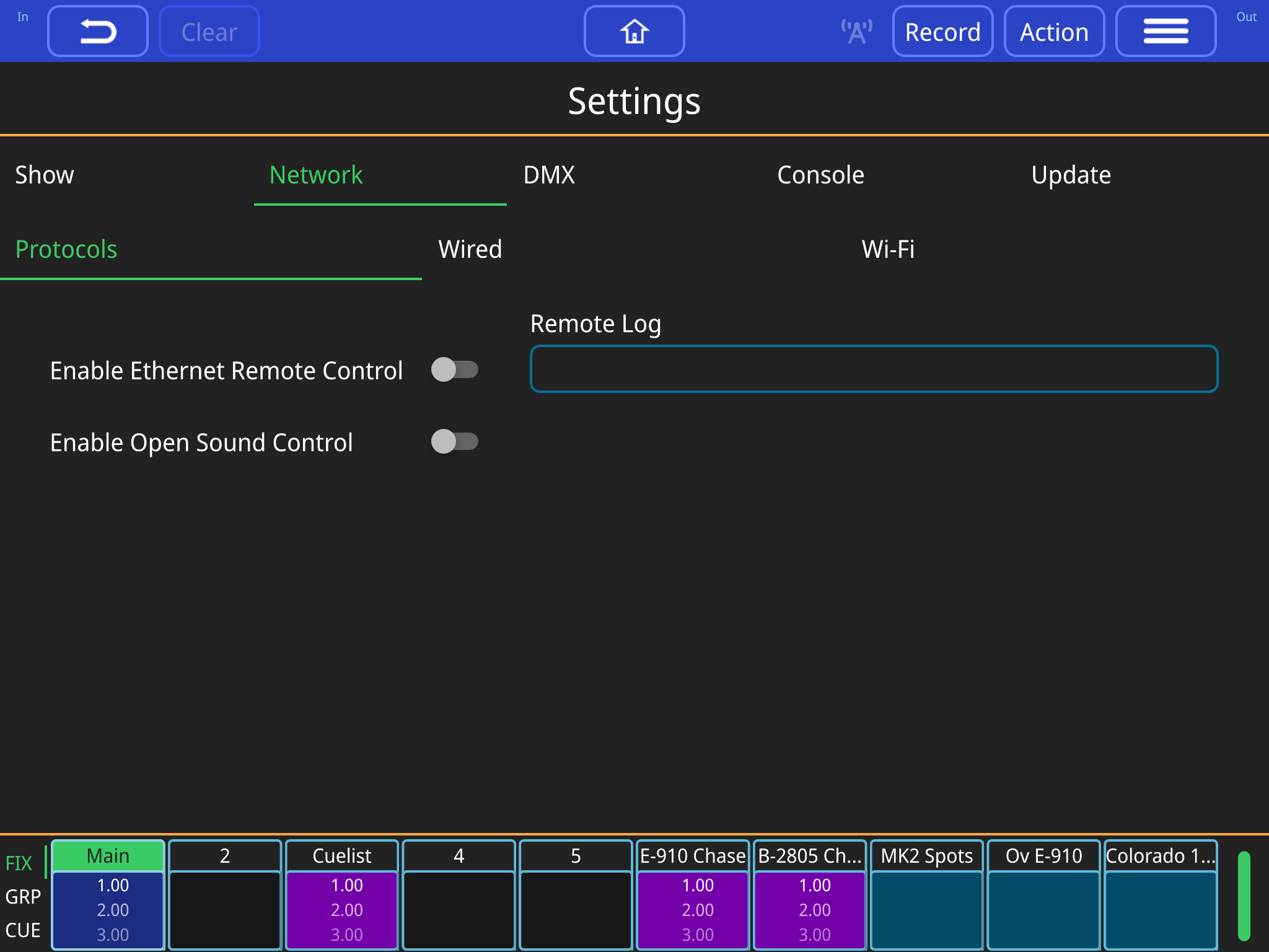 Network Settings Pane