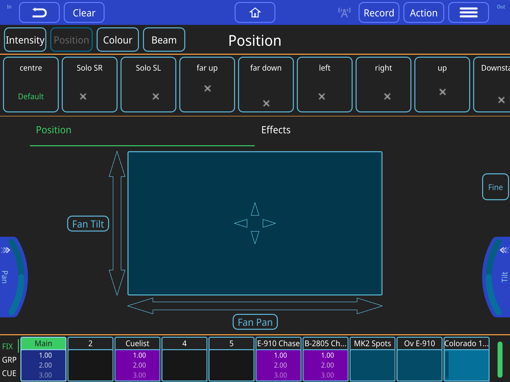 Position Window With Fixture Selected